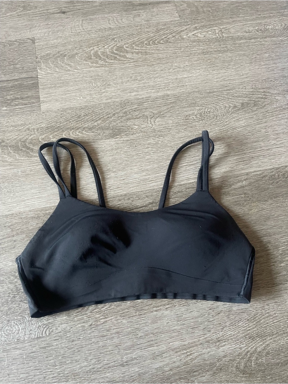 lululemon athletica Black Double-Strap Light Support Bralette No Size Tags - Picture 1 of 3